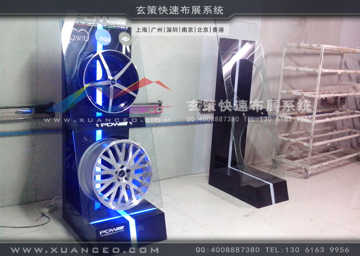 PDW輪轂展示櫃製作實體效果圖